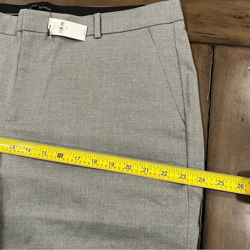 New Banana Republic Grey Heather Ryan pant Size 18 16 Slim Fit straight leg BR28 - Picture 11 of 15